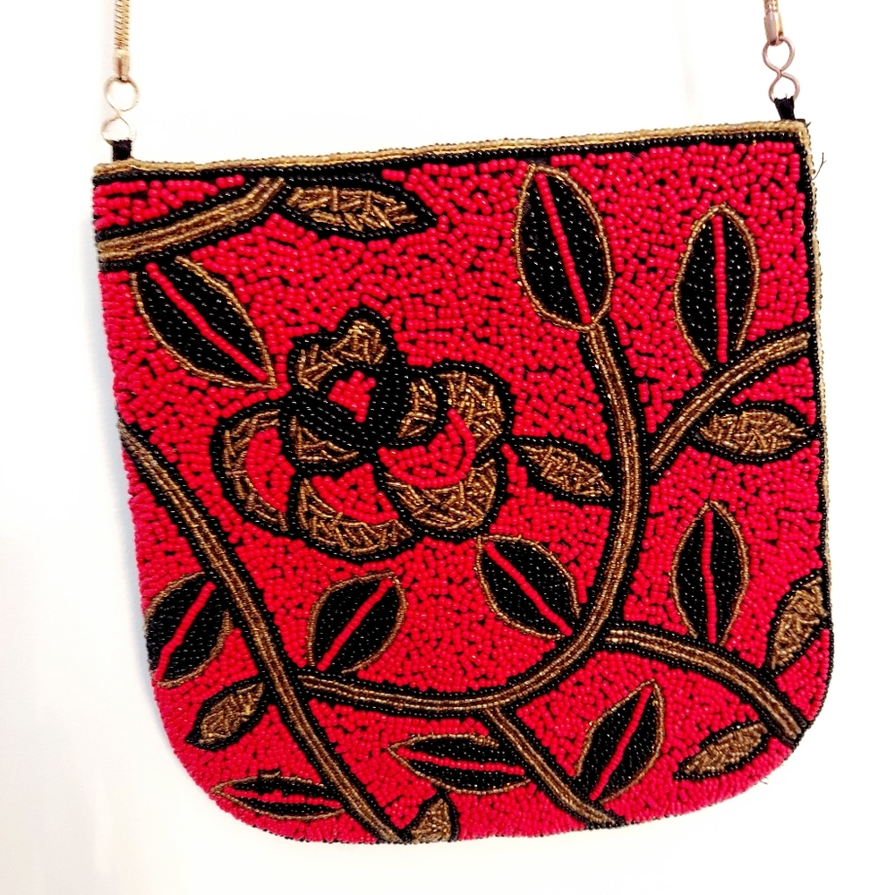 SOLD🥰 vtg beaded purse 70s 80s evening bag purse - Picture 4 of 7